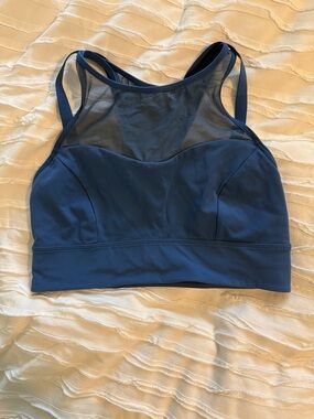 Lululemon Royal Blue Mesh-Panel Sports Bra